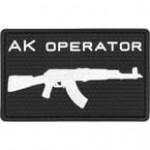 Нашивка PVC/ПВХ с велкро AK Operator черный светящийся